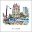 Rotterdam poster | Witte huis Rotterdam | vintage poster | 30x30