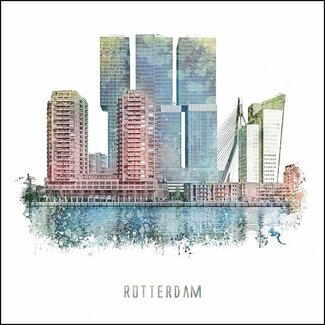 Rotterdam poster | vanaf Zuid | vintage poster | 30x30