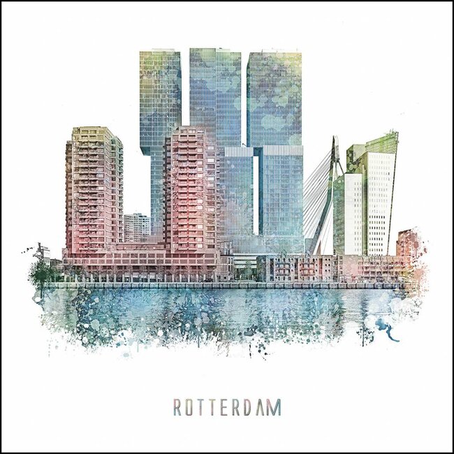 Rotterdam poster | vanaf Zuid | vintage poster | 30x30