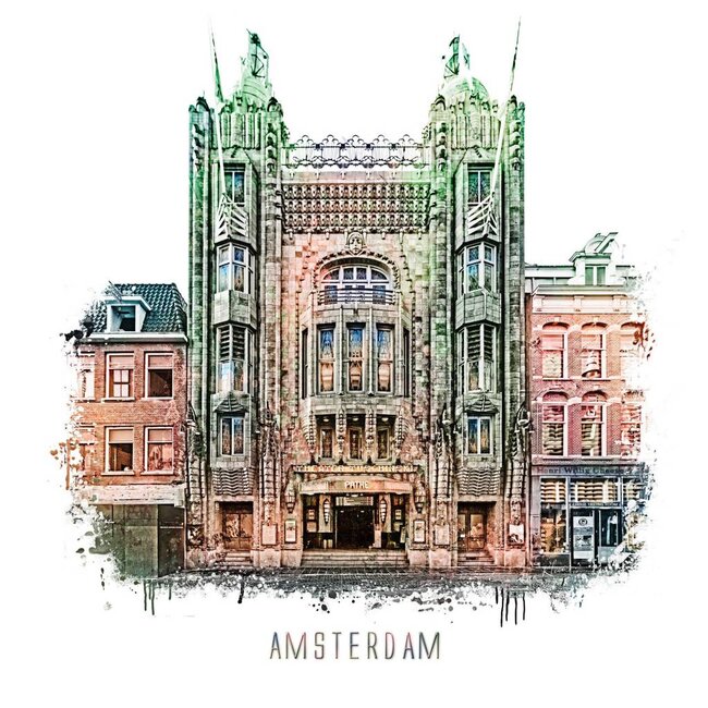 Amsterdam poster | Tuschinski | vintage | 30x30