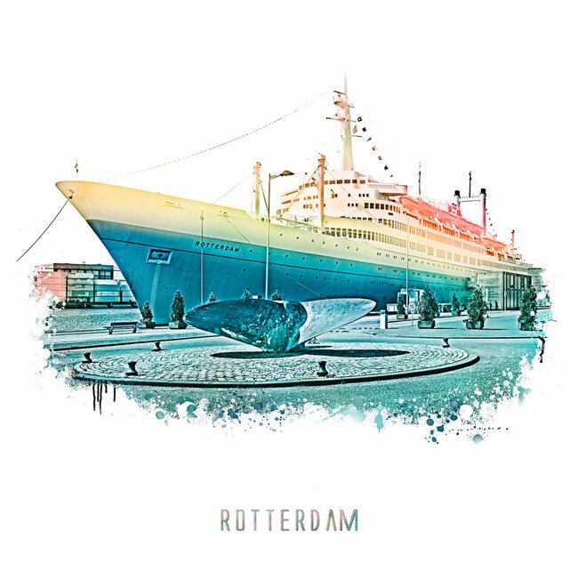 Rotterdam poster | SS Rotterdam | Vintage 30x30