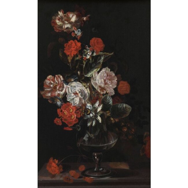 Wandkraft Bloemstilleven met rozen - Dibond