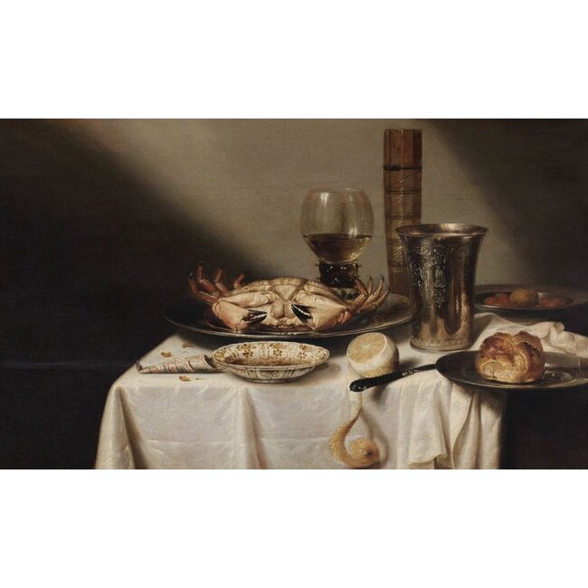 Wandkraft Dutch masters - Stilleven met Krab | Dibond
