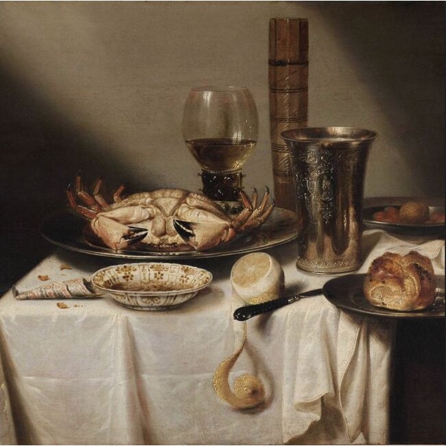 Wandkraft Dutch masters - Stilleven met Krab | Dibond
