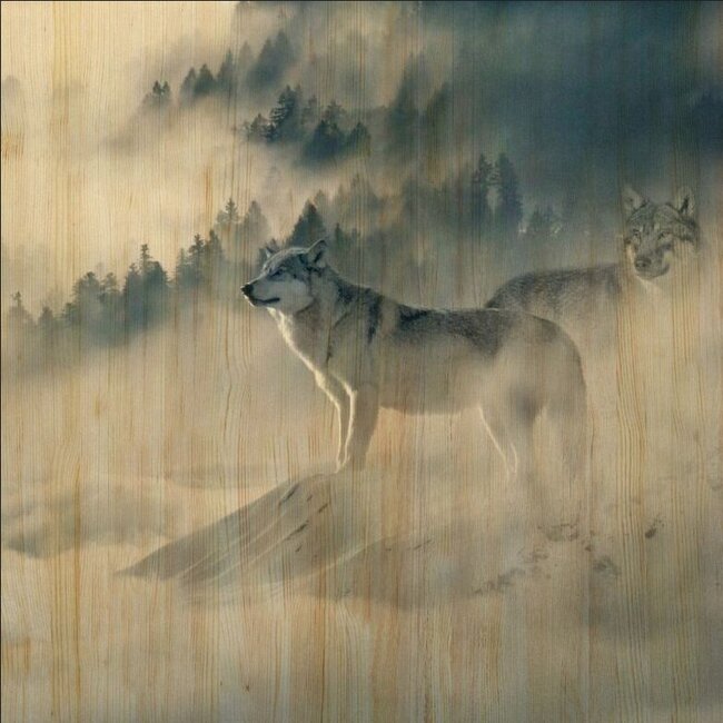 Wandkraft European wildlife 006 - Hout