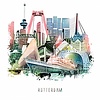 Ben Kleyn Rotterdam collage | Vintage poster | 30x30 cm