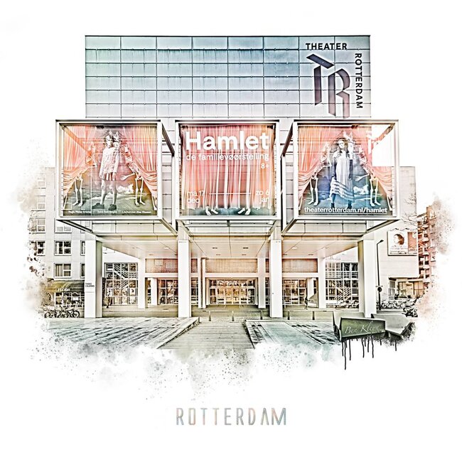 Stadsschouwburg - Rotterdam| Vintage poster | 30 x 30 cm
