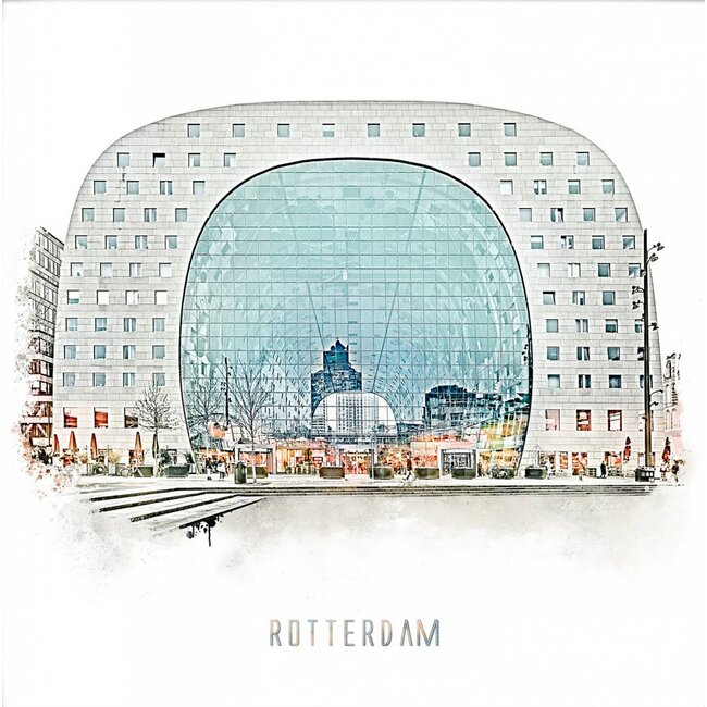 Rotterdam poster | Markthal   Vintage poster | 30x30