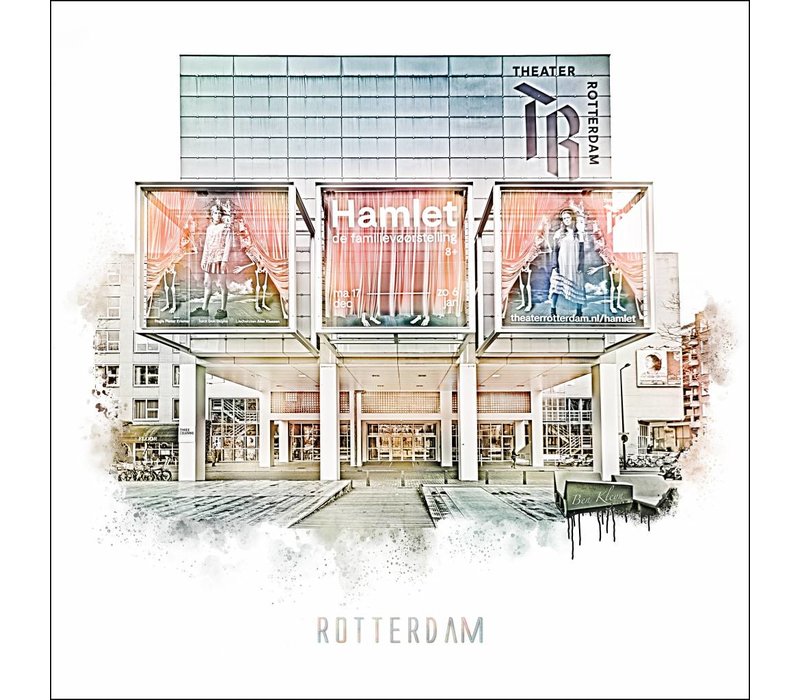 Stadsschouwburg - Rotterdam| Vintage poster | 30 x 30 cm