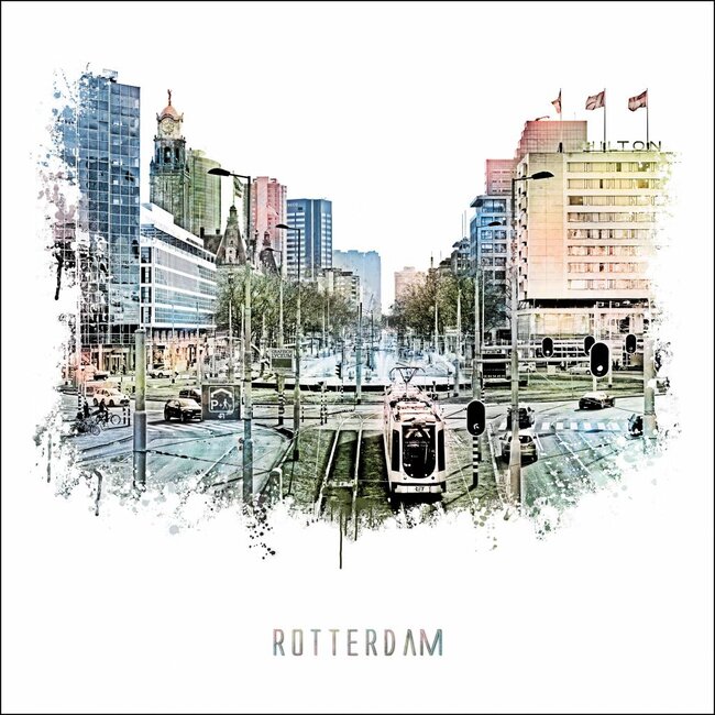 Rotterdam poster | Hofplein | vintage 30x30