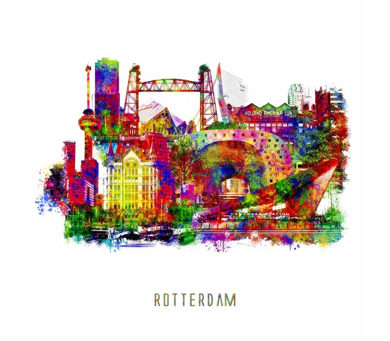 Rotterdam poster | collage | Pop art poster | 30x30