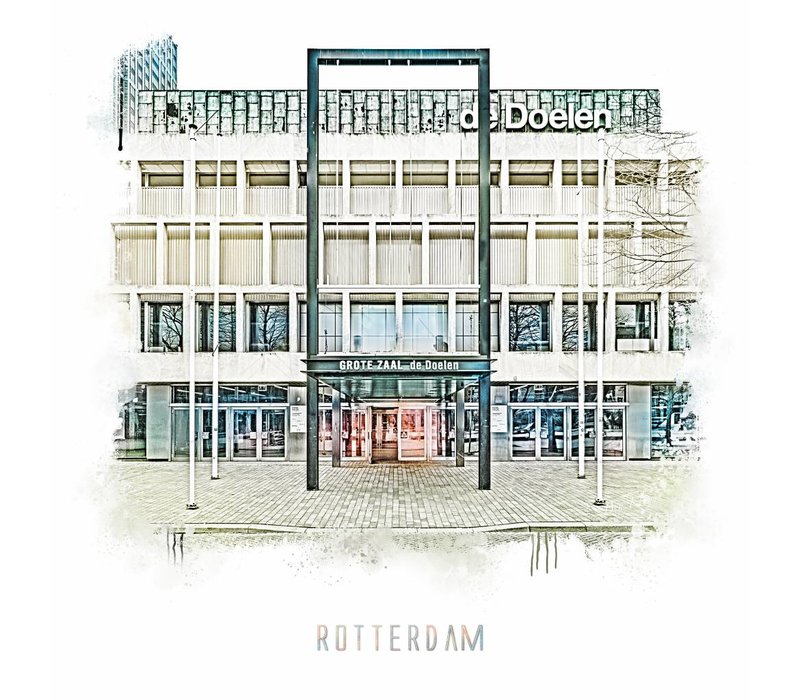 De Doelen - Rotterdam | Vintage poster | 30x30 cm