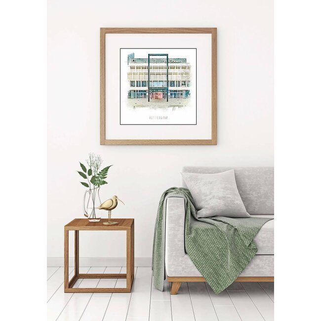 De Doelen - Rotterdam | Vintage poster | 30x30 cm