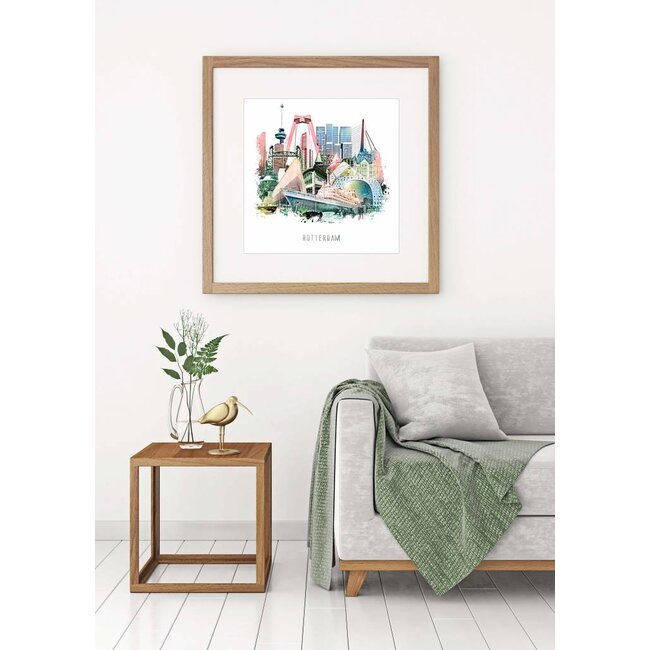 Rotterdam collage | Vintage poster | 30x30 cm