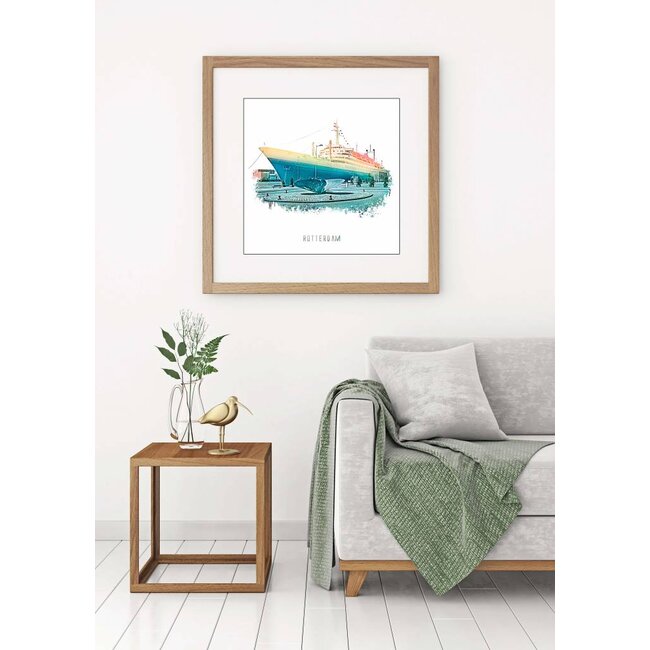 Rotterdam poster | SS Rotterdam | Vintage 30x30