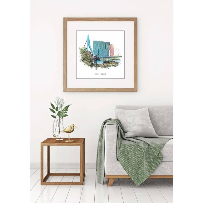 Rotterdam poster | Maasboulevard | vintage 30x30