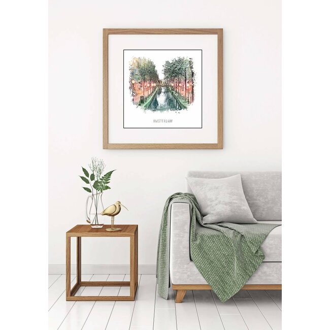 Amsterdam poster | Wallen | vintage | 30x30