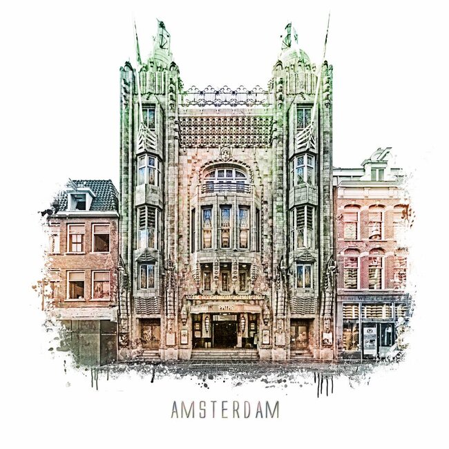 Amsterdam poster | Tuschinski | vintage | 30x30