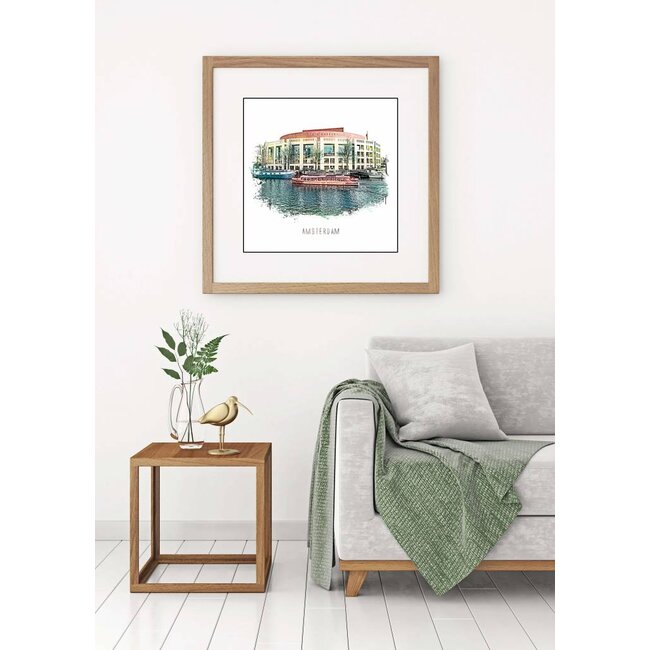 Amsterdam poster | Stopera | vintage | 30x30