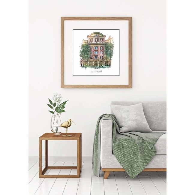 Amsterdam poster | Bijenkorf | vintage | 30x30