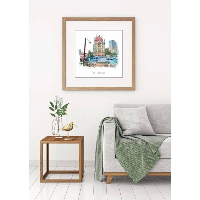 Rotterdam poster | Witte huis Rotterdam | vintage poster | 30x30
