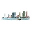 Rotterdam Skyline en Watertaxi | Vintage print