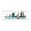 Rotterdam Skyline en Watertaxi | Vintage print