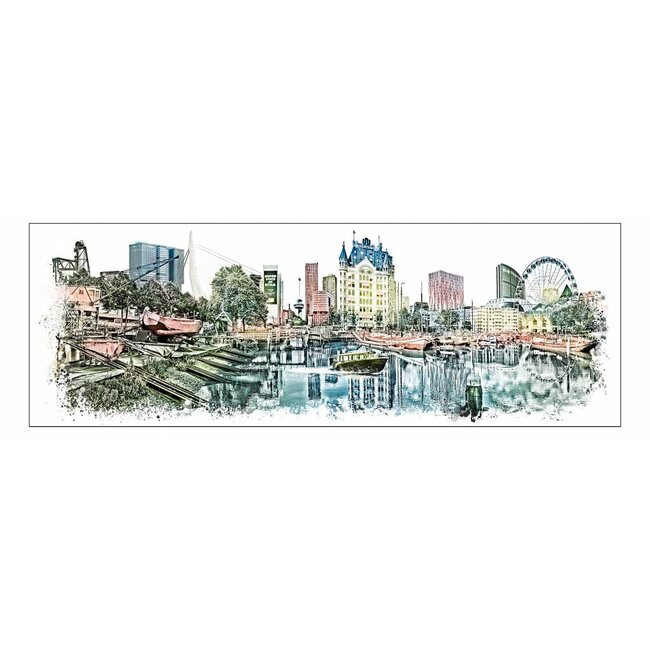 Oudehaven | Rotterdam skyline | Vintage poster