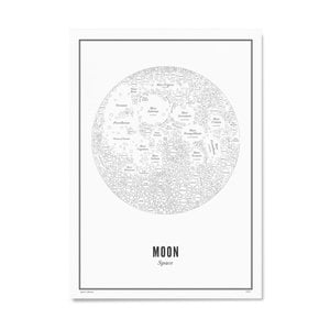 Wijck Moon (white) | Poster 30 x 40 cm