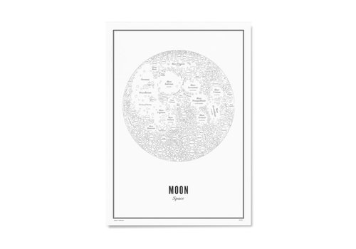 Wijck Moon (white) | Poster 30 x 40 cm