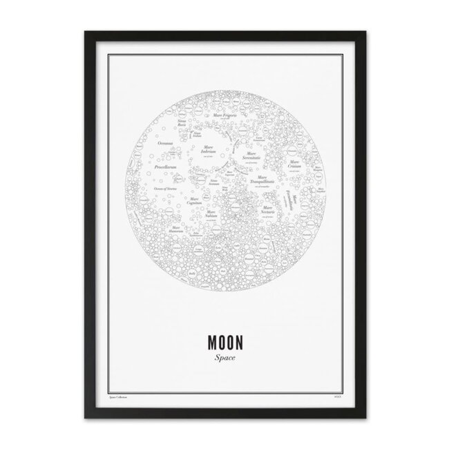 Wijck Moon (White) | A4 Poster