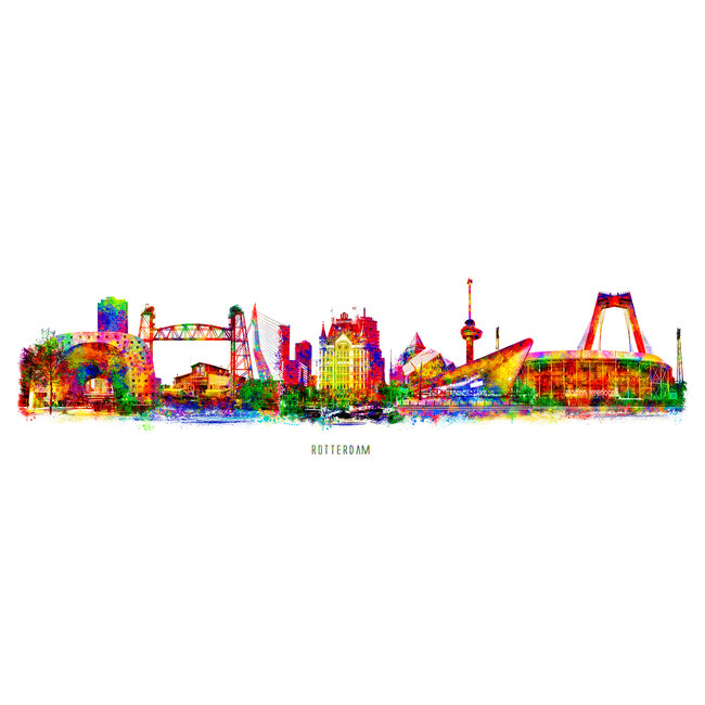 Rotterdam Skyline - Pop Art