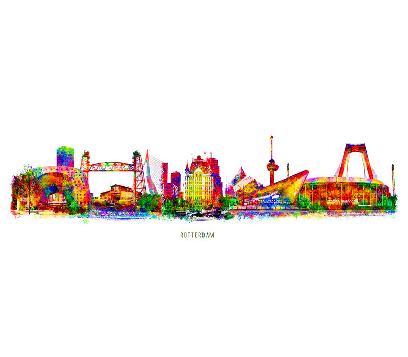 Rotterdam Skyline - Pop Art