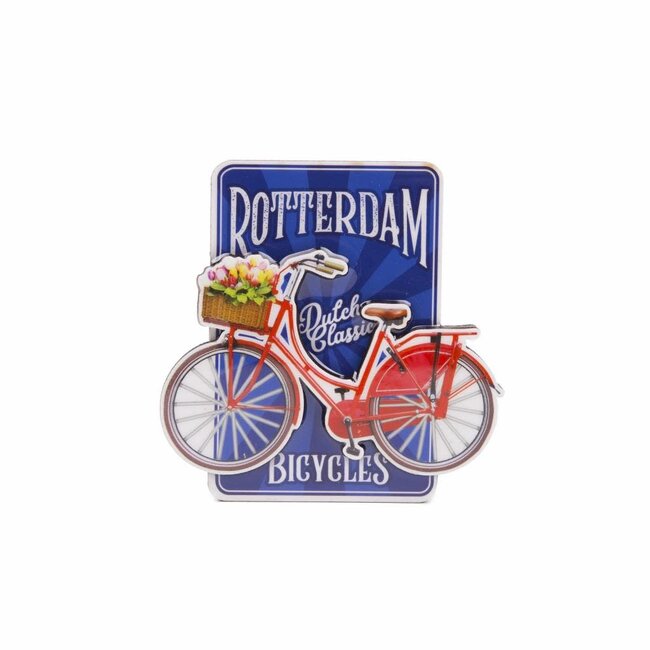 Magneet Fiets Blauw Rotterdam