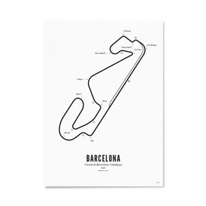 Wijck Poster  A4 - Circuit Barcelona wit