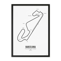Poster  A4 - Circuit Barcelona wit