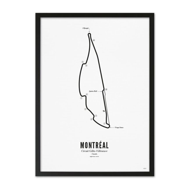 Wijck Poster A4 - Circuit Montreal wit