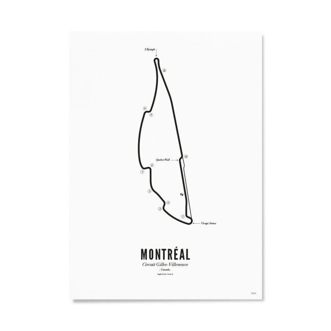 Wijck Poster A4 - Circuit Montreal wit