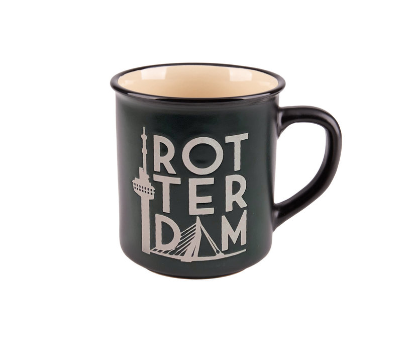 Campmug Rotterdam zwart