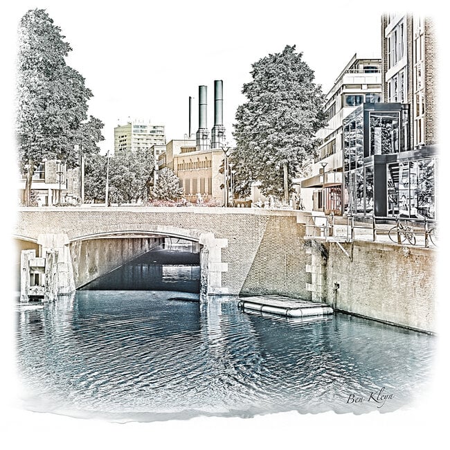 Hoogstraat - Rotterdam | Vintage poster | 30 x 30cm