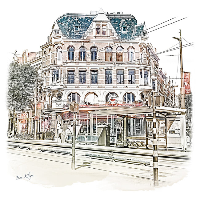 West-Kruiskade - Rotterdam | Vintage poster | 30x30 cm