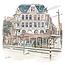 West-Kruiskade - Rotterdam | Vintage poster | 30x30 cm