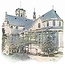 Laurenskerk - Rotterdam | Vintage poster | 30 x 30 cm