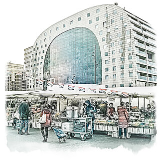 Rotterdam | Poster | Markthal 2 | Vintage |