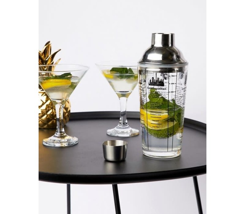 Cocktail shaker met recepten