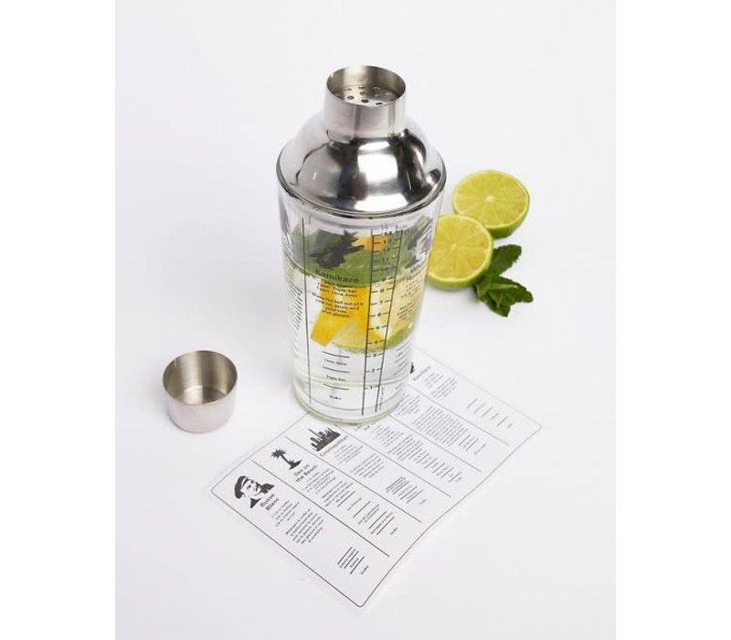 Cocktail shaker met recepten