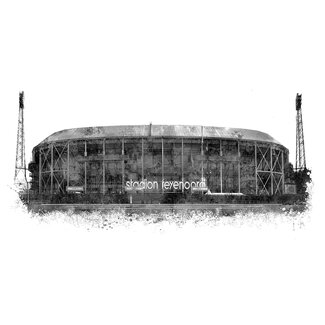 Rotterdam | Poster | De Kuip | Pop Art zwart wit | 50x70