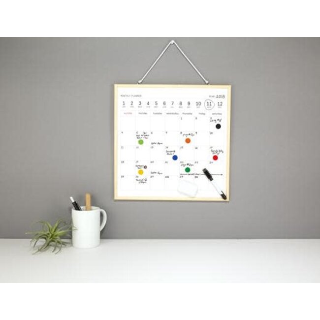 Kikkerland Uitwisbare kalender met stift