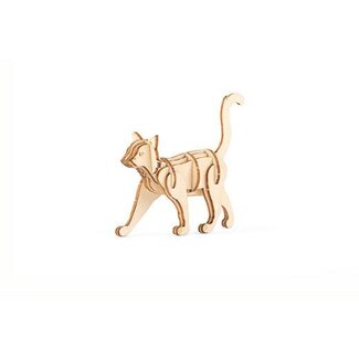 Kikkerland 3D houten puzzeltje kat