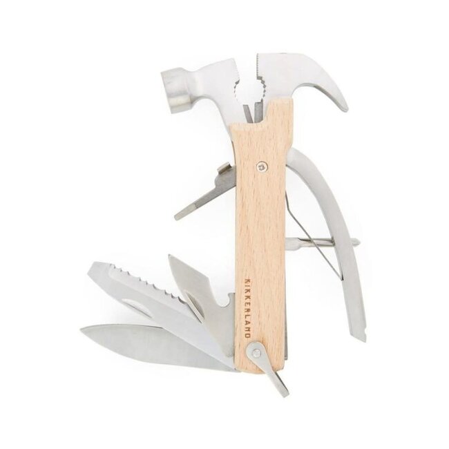 Kikkerland Houten Mini Gereedschappen Tool - Sleutelhanger